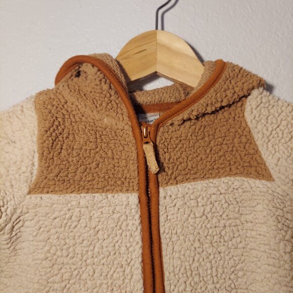 Cozy Baby Fleece Hooded Romper Jumpsuit 24M One Piece Zip Winter - Picture 3 of 6